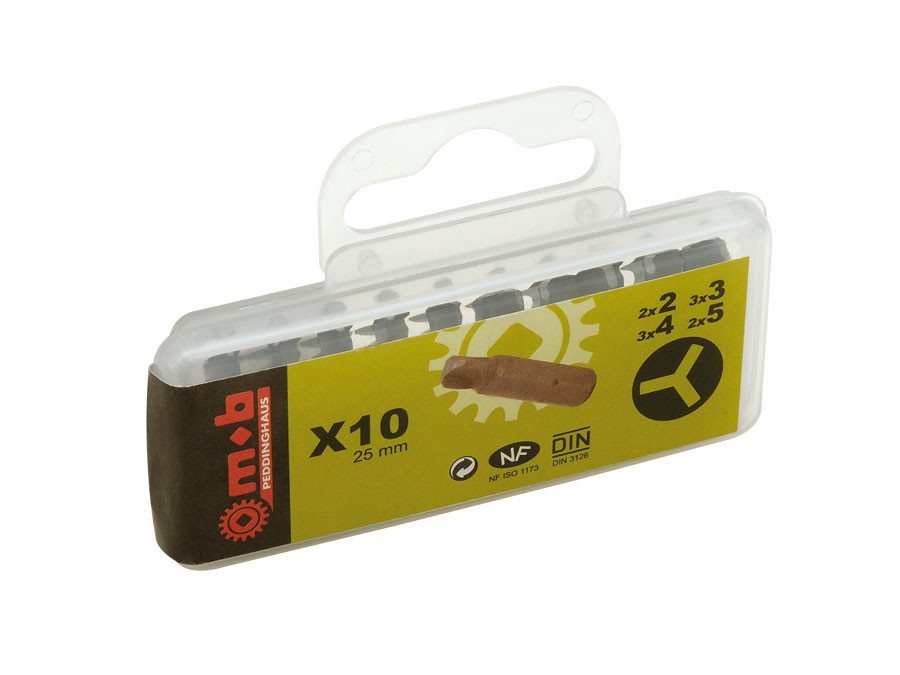 Set MOB 10 bituri pentru locas Tri-wing 1/4” - 1/4"