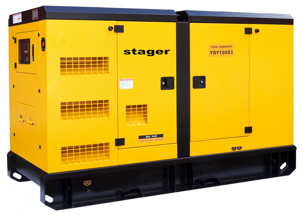 Stager YDY100S3 Generator insonorizat 100kVA, 130A, 1500rpm, trifazat, diesel