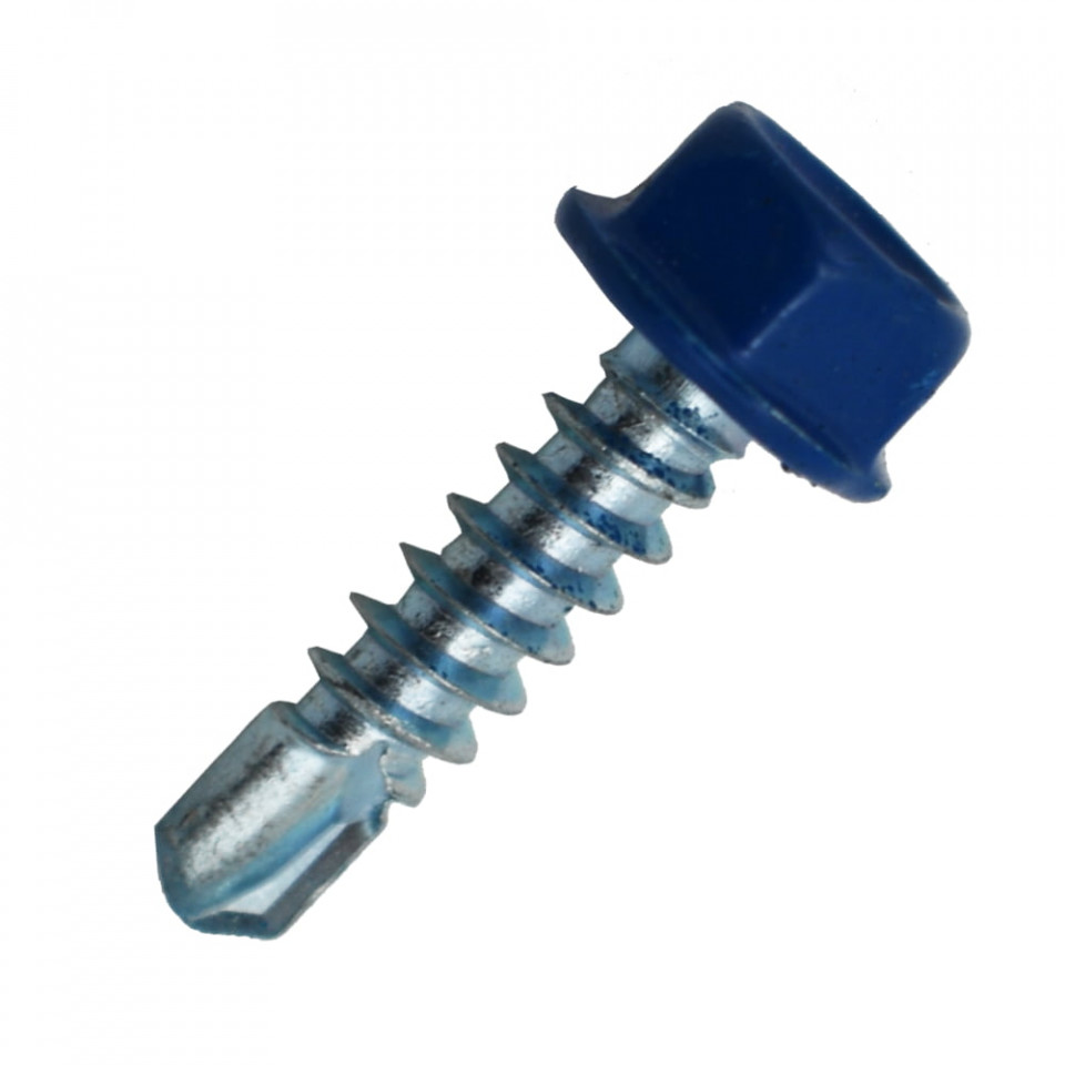 Suruburi Autoforante cu cap hexagonal, DIN 7504K RAL 5010, 4.2x16mm, 500 bucati