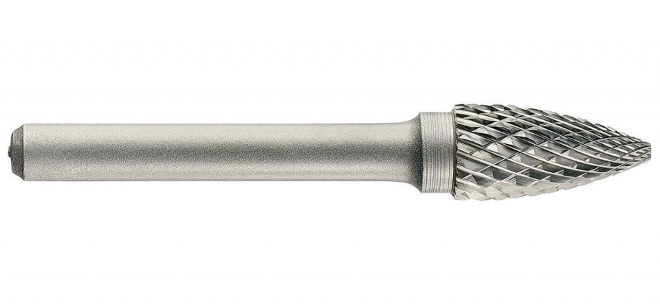 1031792 Freza din carbura de tungsten forma G - arcuita cu cap ascutit, ascutire dubla, tip D, DIM 12