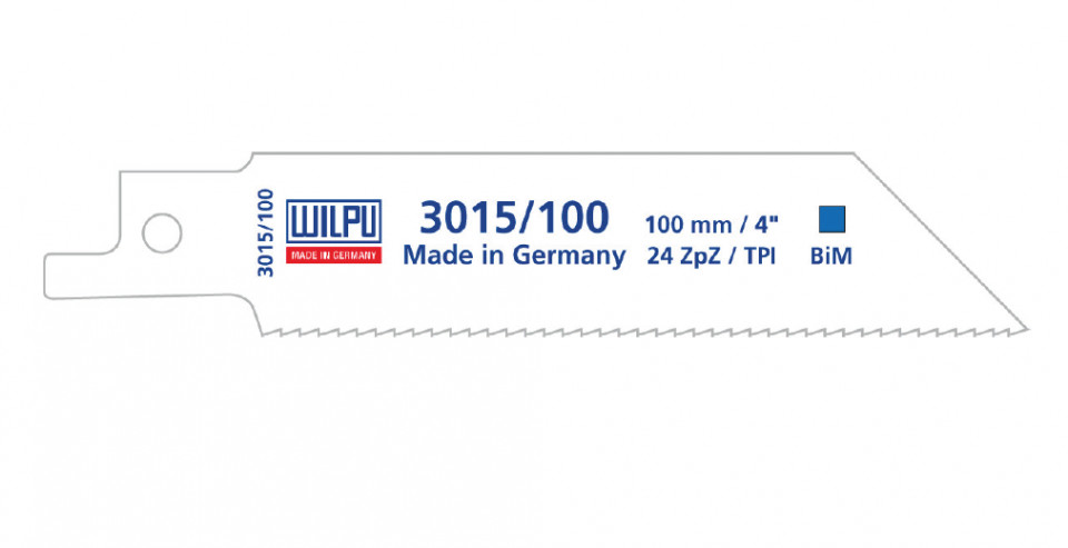 3015/100 Panza Bi-Metal pentru fierastrau sabie pentru metal / 5 bucati, DIM 100 x 19 x 0.9 mm