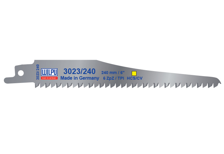 3023/240 Panza HCS/CV pentru fierastrau sabie pentru lemn / 5 bucati, DIM 240 x 19 x 1.27 mm