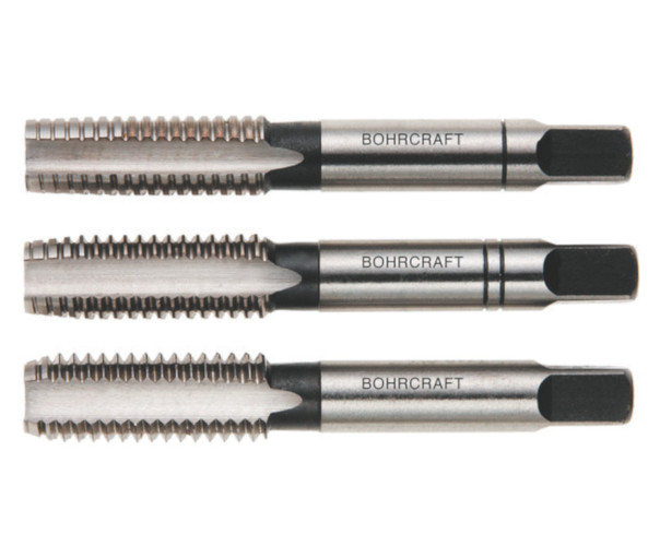 4100 Tarozi pentru filetare manuala, pas normal, DIN 352, HSS-G, 3 buc/set, DIM M 7 x 1.00 mm