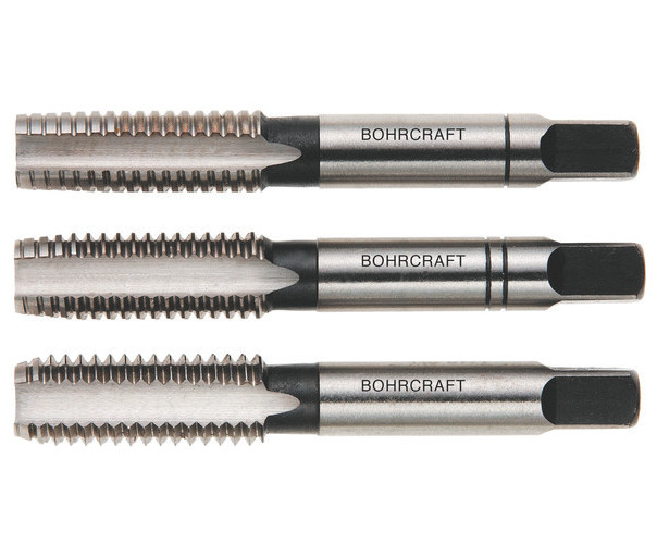 4109 Tarozi pentru filetare manuala, pas normal, pe stanga, DIN 352, HSS-G, 3 buc/set, DIM M 4