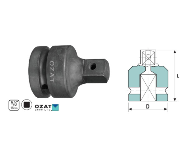 Adaptor de impact mama-tata 5/8" 5/8"