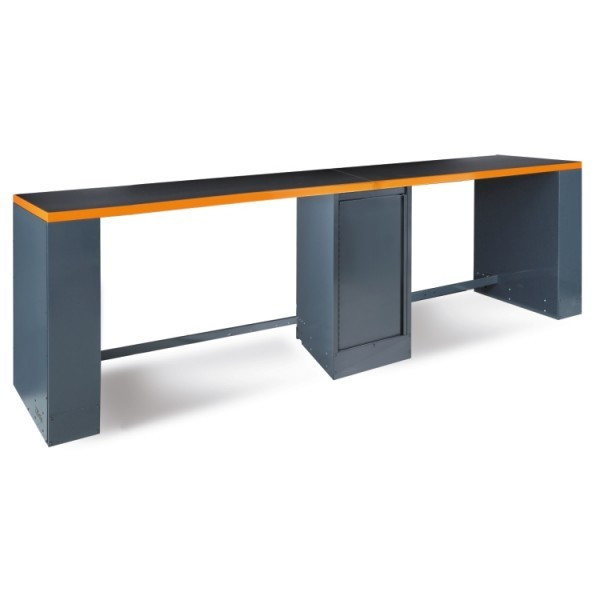 Banc de lucru dublu, 4m, portocaliu C55BO/D4