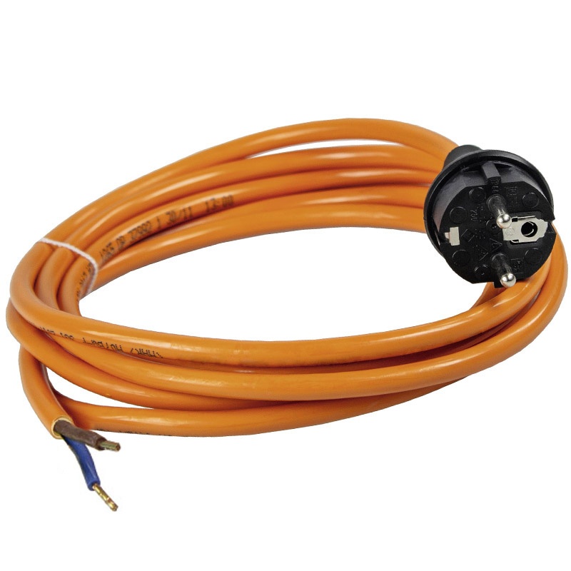 Cablu alimentare cu stecher, 2 x 1 mm², L=3 m, pentru interior