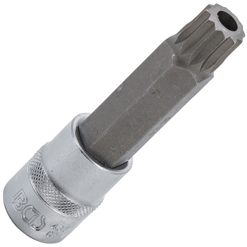 Cap cheie tubulara 1/2" cu varf XZN cu gaura, M18 x 100 mm, BGS