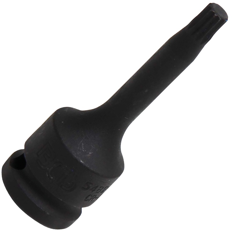 Cap cheie tubulara 1/2" de impact cu varf XZN, M8 x 75 mm, BGS
