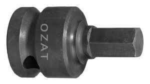 Cap cheie tubulara de impact OZAT 1/2" cu profil hexagon exterior, o piesa, standard, 6mm L38mm