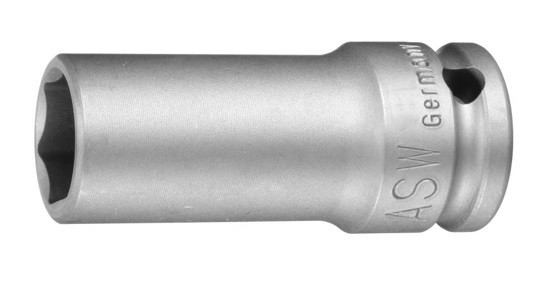 Cap cheie tubulara lunga de impact cu profil de protectie ASW 1/2", 14mm L83mm