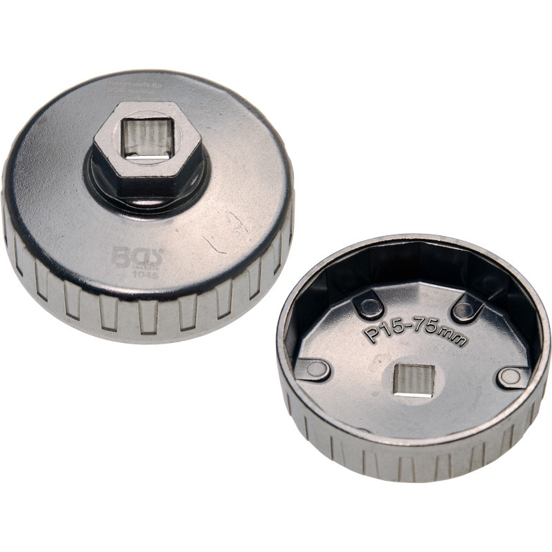 Cheie capac pentru filtru de ulei, 75 mm x 15 canturi, 1/2"