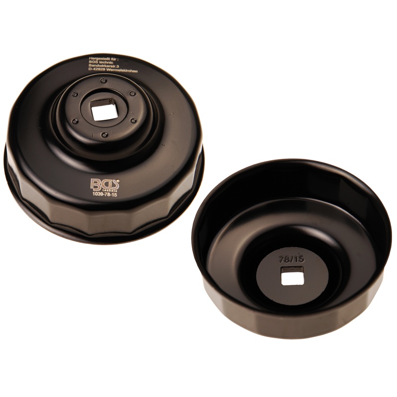 Cheie capac pentru filtru de ulei Ø 78 mm x 15 canturi, 3/8"