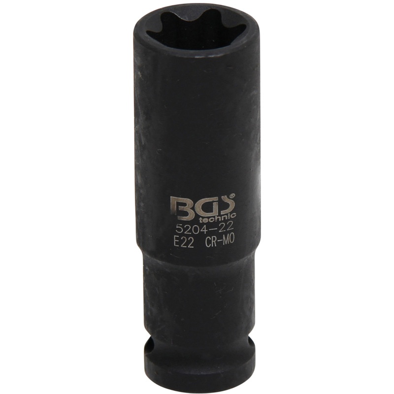 Cheie tubulara de impact, lunga, 1/2", torx-negativ E22