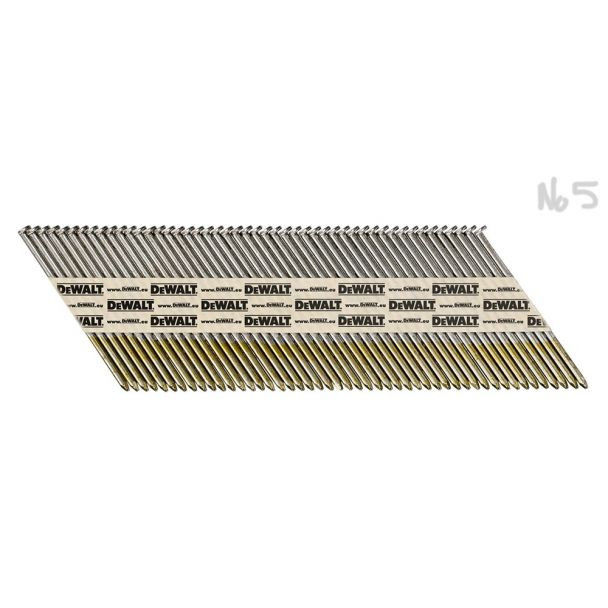Cuie cu cap D Dewalt DNPT3190Z, cu banda, 90 mm, 2200 bucati/cutie