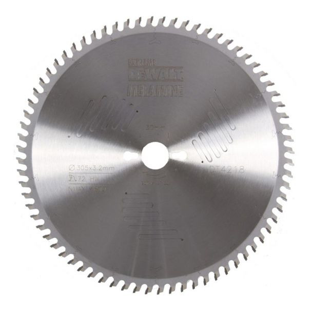 Disc Dewalt DT4218 pentru fierastrau circular, D 305x30x3.0 mm, 72 dinti, pentru taiere extra-fina, seria Extreme
