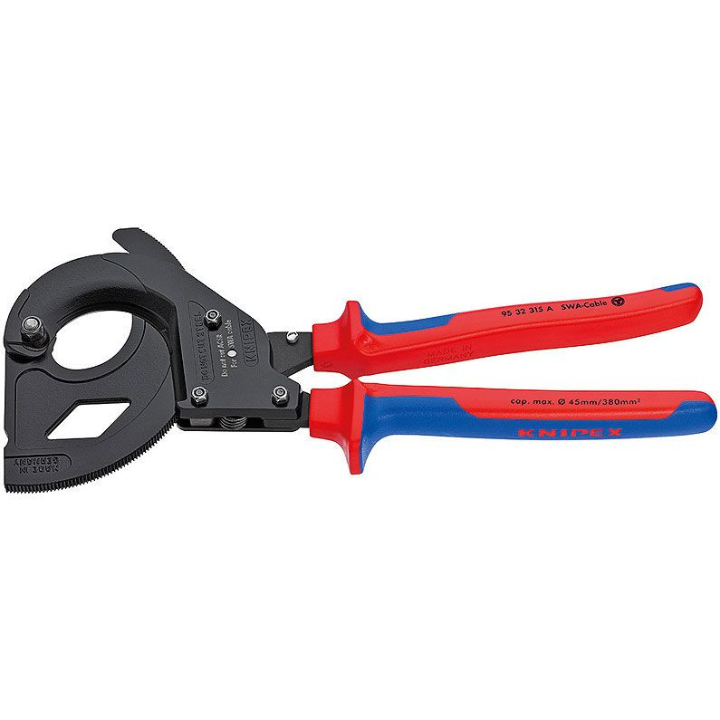 Foarfeca cu clichet pentru taiat cabluri, KNIPEX, 315 mm