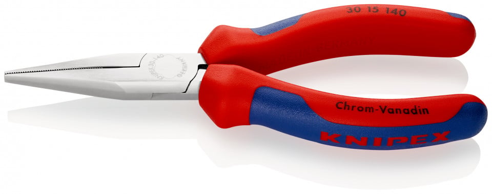 KNIPEX 30 15 140 Patent cu cioc lung cu manşoane multicomponent cromat 140 mm