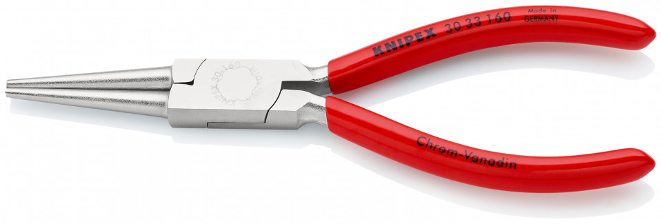 KNIPEX 30 33 160 Patent cu cioc lung acoperite cu plastic cromat 160 mm
