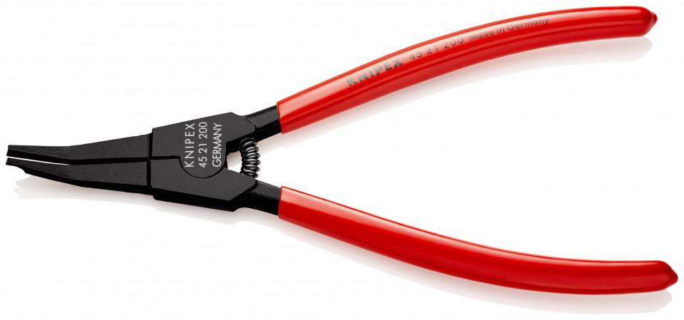 KNIPEX 45 21 200 Clește de montaj pentru inele de retenție pe axuri acoperite cu plastic brunat 200 mm