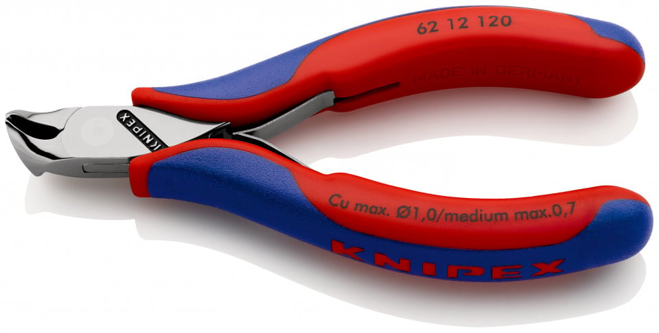 KNIPEX 62 12 120 Tăietor oblic pentru sisteme electronice cu manşoane multicomponent 120 mm