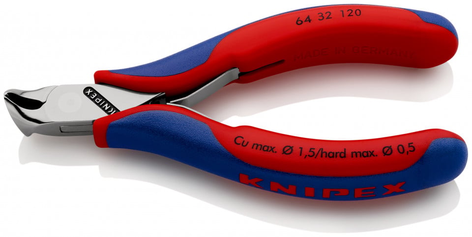 KNIPEX 64 32 120 Tăietor frontal pentru instalații electronice cu manşoane multicomponent 120 mm