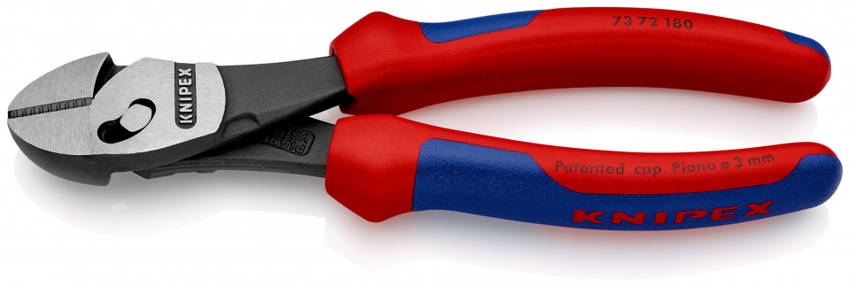 KNIPEX 73 72 180 TwinForce® Șfic de tăiere ultraperformant cu manşoane multicomponent vopsit negru 180 mm