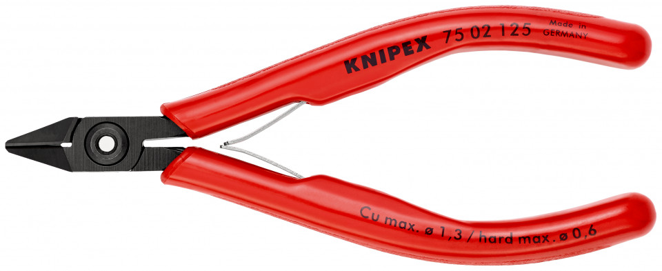 KNIPEX 75 02 125 Șfic pentru instalații electronice cu învelișuri din plastic brunat 125 mm