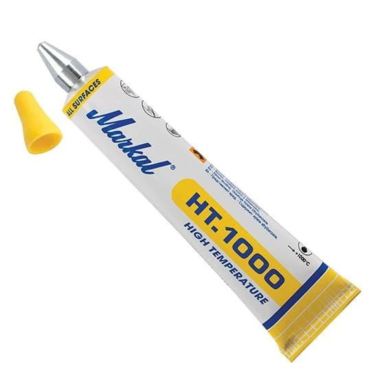 Marker cu bilă metalică, pentru temperaturi ridicate, HT.1000, 6mm, galben
