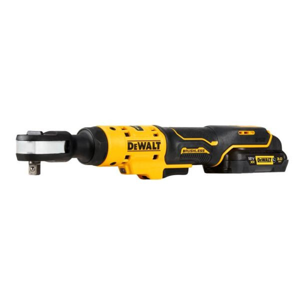 Masina de insurubat unghiulara DeWalt DCF503L1G, patrat 3/8", maxim 81 Nm, cu un acumulator 12V XR / 3.0 Ah versiunea G si incarcator