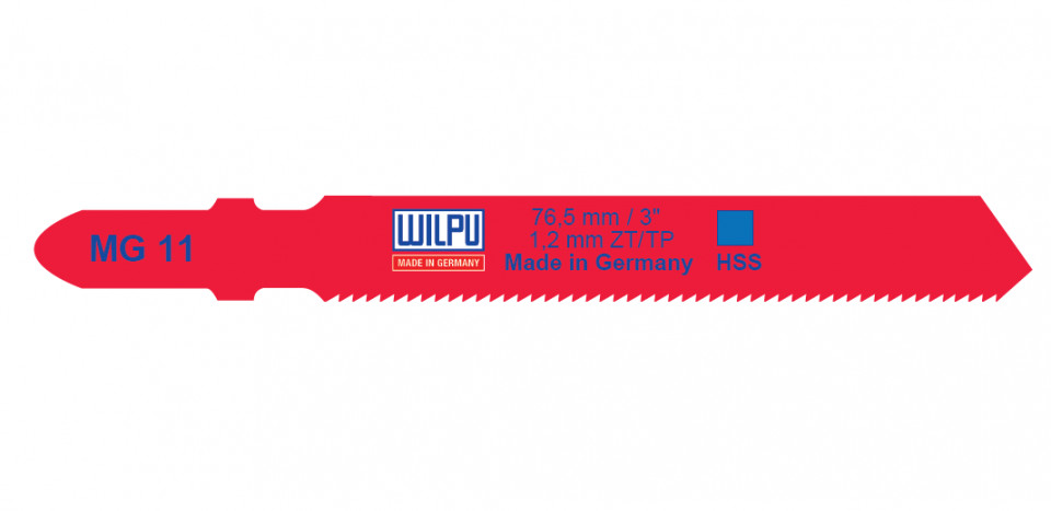 MG 11 Panza HSS pentru fierastrau vertical, prindere T, pentru metal / 25 bucati, DIM 76.5 x 7.8 x 1.0 mm
