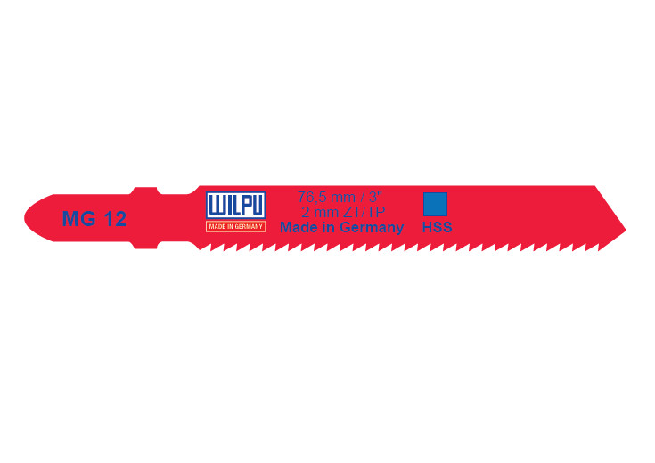 MG 12 Panza HSS pentru fierastrau vertical, prindere T, pentru neferoase / 2 bucati, DIM 76.5 x 7.8 x 1.0 mm