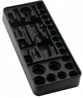Modul MOB PVC pentru 23 capete chei tubulare-accesorii 1/2” - 380×160×60 mm
