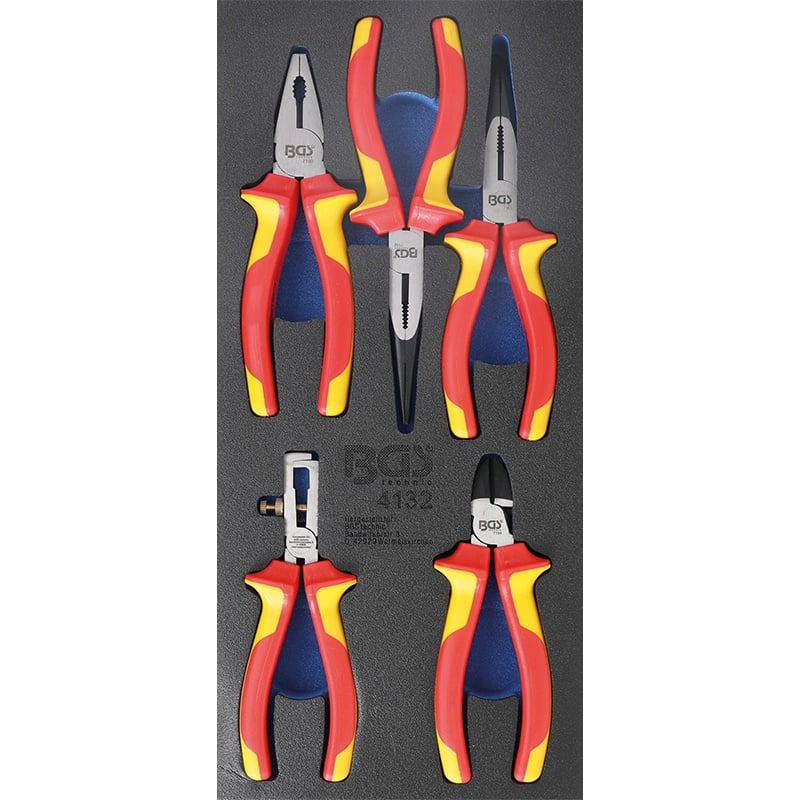 Organizator pentru carucior BGS, 5 clesti izolati VDE, 1/3 sertar
