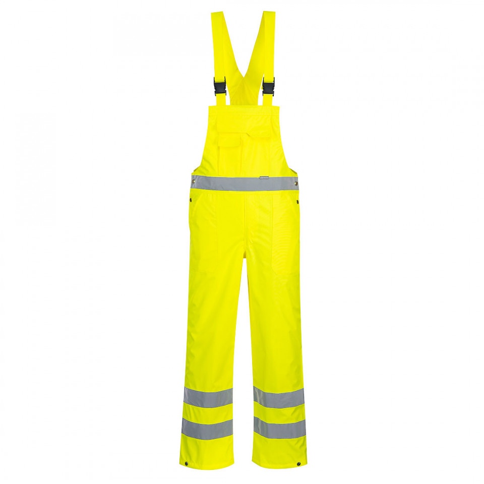 Pantaloni cu pieptar Hi-Vis- necaptusiti S388