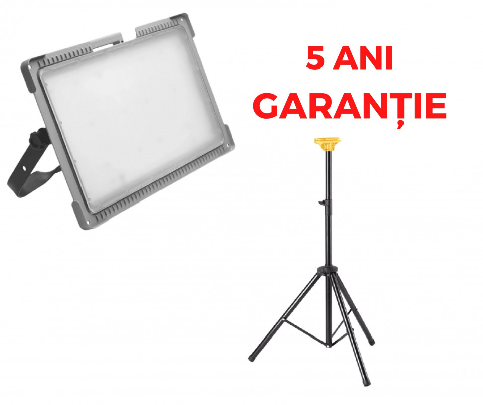 Proiector 11000 lumeni Magnum Future LED XL 78 W, IP54, IK10, rezistent la impact + trepied