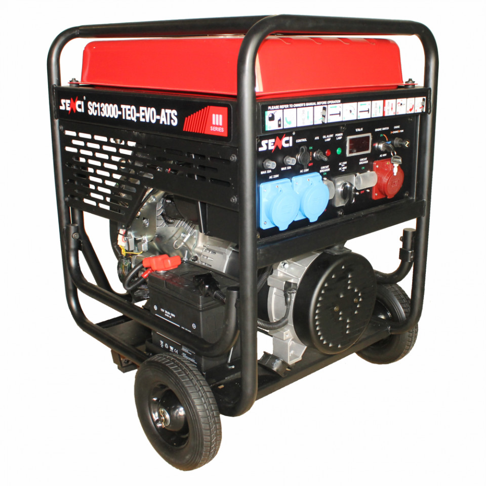 SENCI, Generator SC13000TEQ-EVO-ATS, Putere max. 11 kW, 400V, AVR, motor benzina