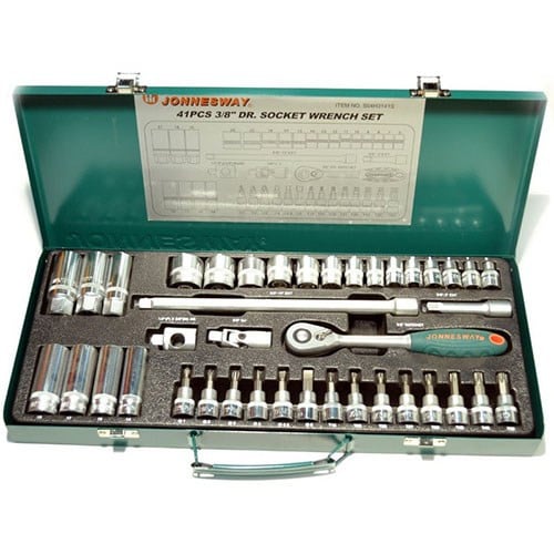 Set 41 piese in cutie tubulare Jonnesway 3/8" 6-24 mm