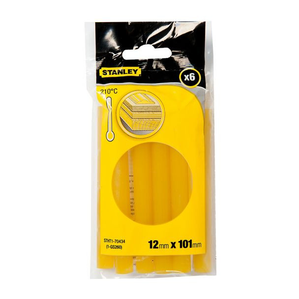 Set 6 batoane lipire Stanley STHT1-70434, D 11.3 x 101 mm, adeziv transparent, lipire lemn