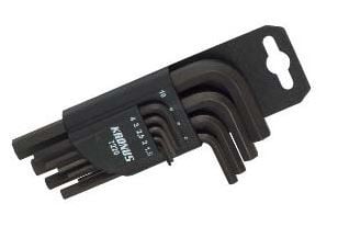 Set 9 chei locas hexagonal brunate in suport plastic Kronus 1,5-10 mm