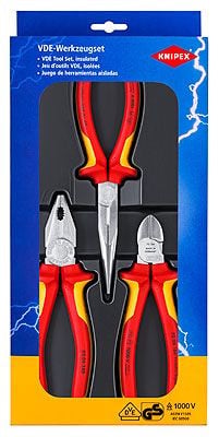 Set Cleşti Knipex pentru electricieni, 3 piese