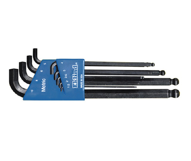 Set de 9 chei locas hexagonal lungi cu cap sferic, varianta Stubby in suport de plastic EKLIND 1,5-10 mm