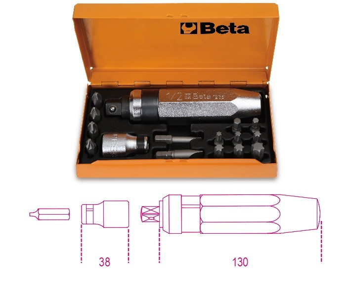 Surubelnita de impact cu 14 biti interschimbabili 1295/C14
