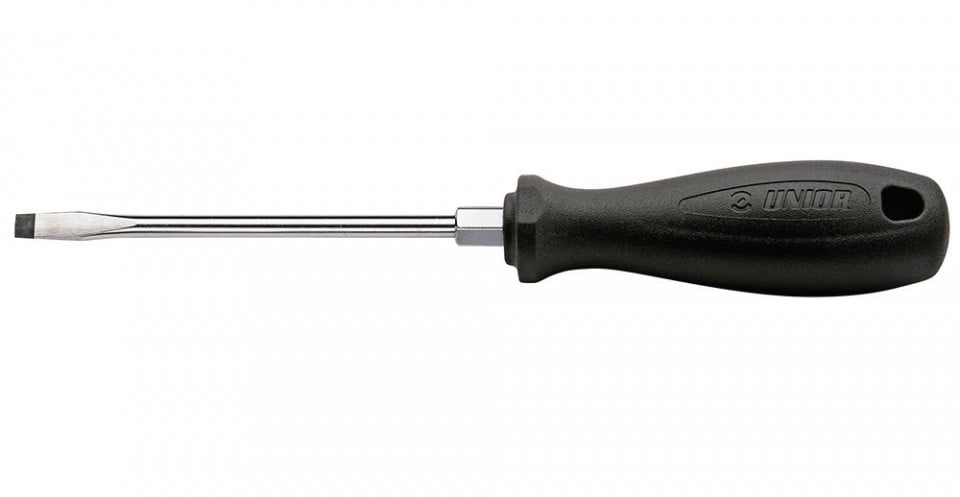 Surubelnita lata, mecanica cu hexagon maner polipropilena, cromata, DIM 1.0x5.5x100
