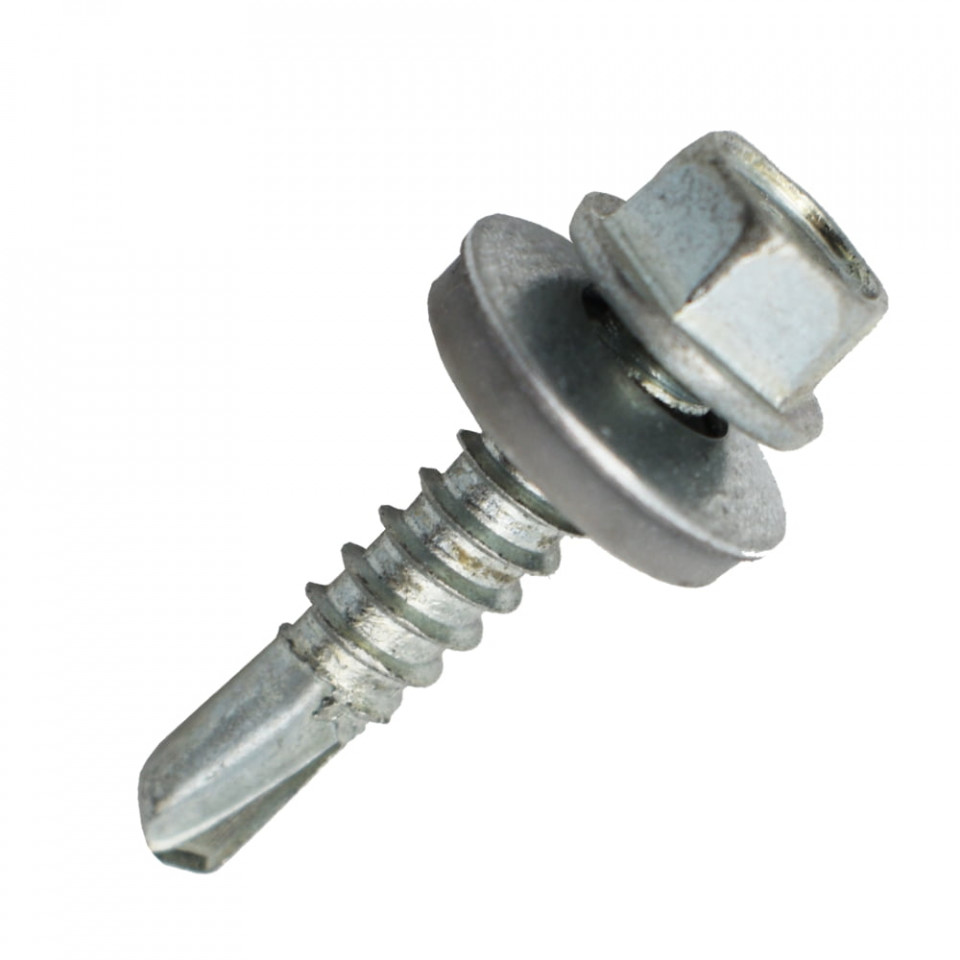 Suruburi Autoforante cu cap hexagonal, DIN 7504K, filet metal, GT5 ZN+saiba EPDM, 5.5x32mm, 250 bucati