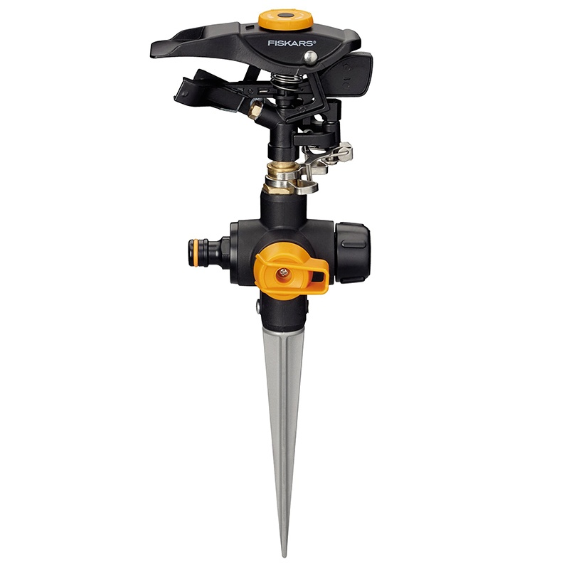 Aspersor pulsator cu tarus, sistem On/Off, capacitate de irigare de peste 500 mp