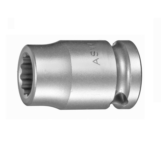 Cap chei tubulara de impact 12 laturi ASW 1/2", 16mm L38mm