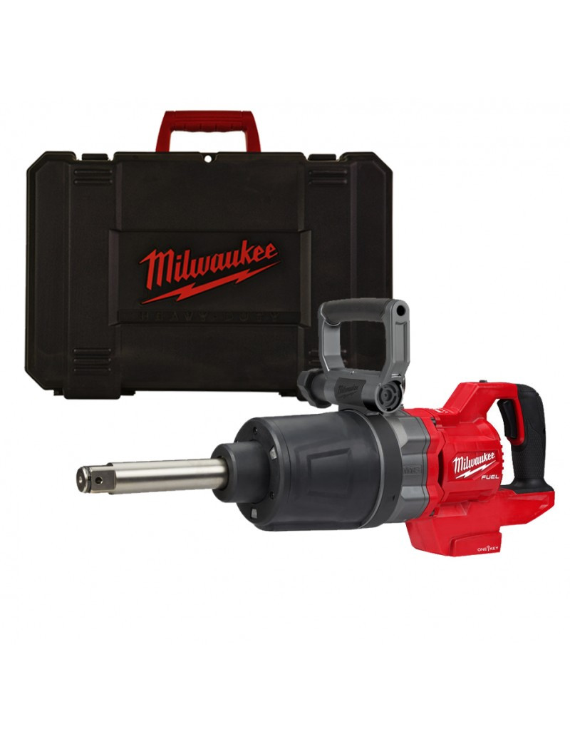 Cheie de impact 1″ ONE-KEY™ M18 FUEL™ cu mâner-D, cuplu ridicat, inel de fixare și gât lung M18 ONEFHIWF1D-0C, neechipat, valiza, cuplu 2576 Nm