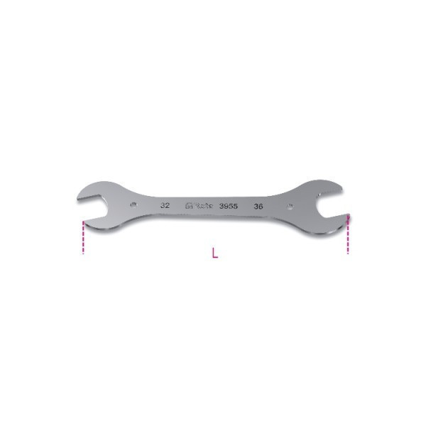 Cheie subtire cromata 30x32 mm