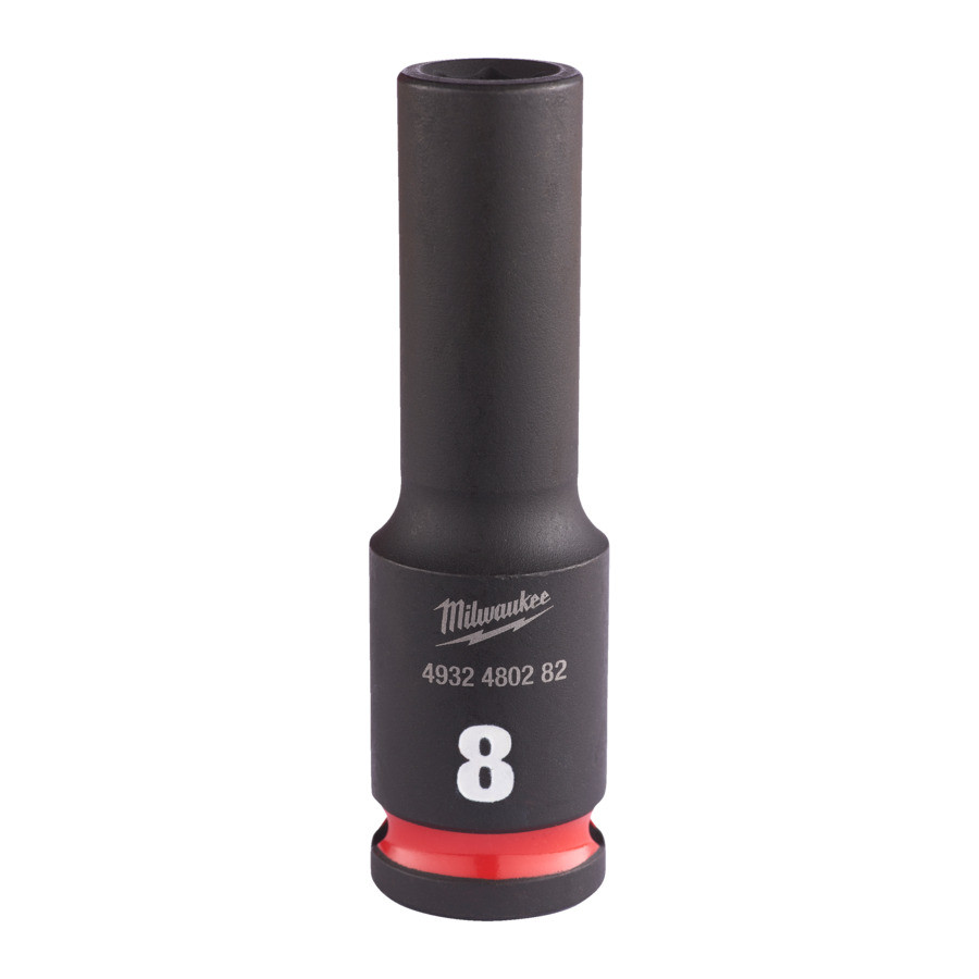 Cheie tubulară de impact MILWAUKEE SHOCKWAVE™ IMPACT DUTY, 3/8" IMPACT SOCKET DEEP 8mm L65mm